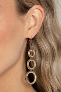 Shimmering In Circles Gold Earrings