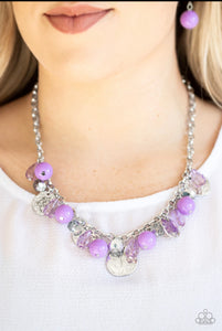 Prismatic Sheen Purple Necklace