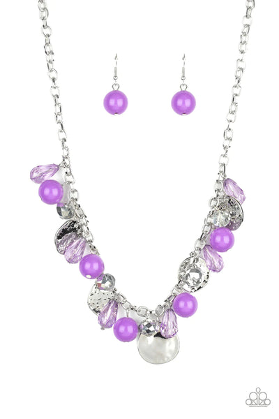 Prismatic Sheen Purple Necklace