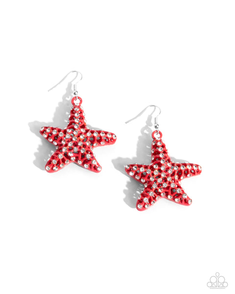 Skilled Starfish - Orange Earrings