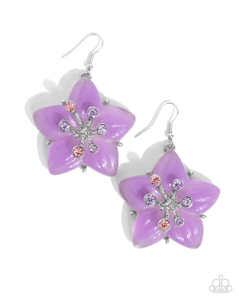 Summer Sprigs - Purple Earrings