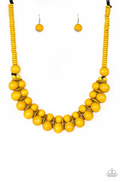 Caribbean Covergirl Yellow Necklace