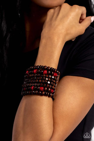 Tropical Timezone Red Bracelet