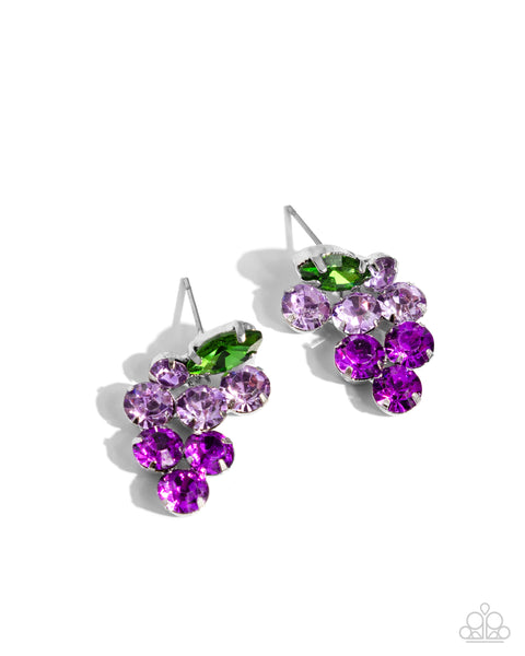 Grapevine Grace - Purple Earrings