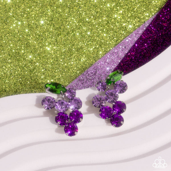 Grapevine Grace - Purple Earrings