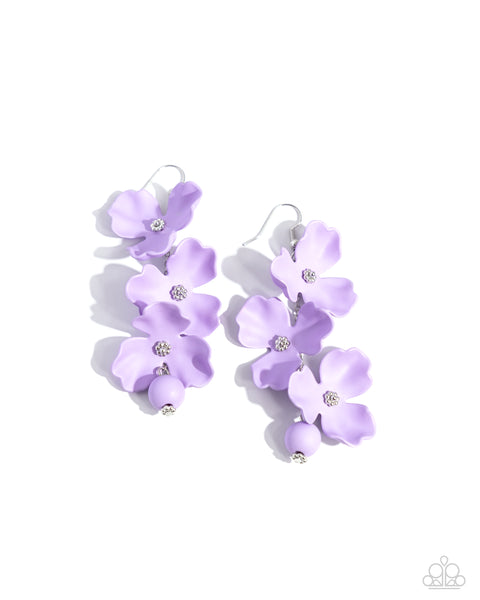 Plentiful Petals - Purple Earrings