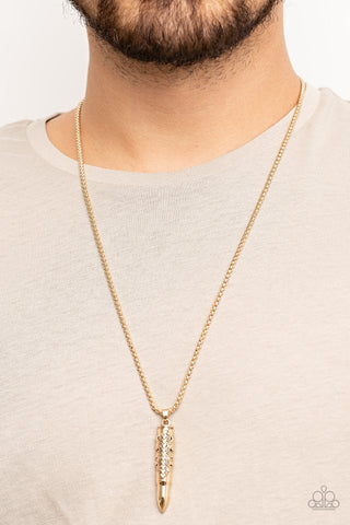 Mysterious Marksman Gold Necklace