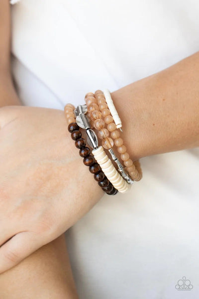 Free Spirited Spiral Brown Bracelet