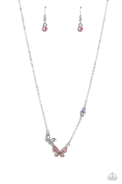 Cant BUTTERFLY Me Love - Pink Necklace