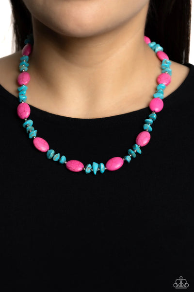 Stone Age Showcase Pink Necklace