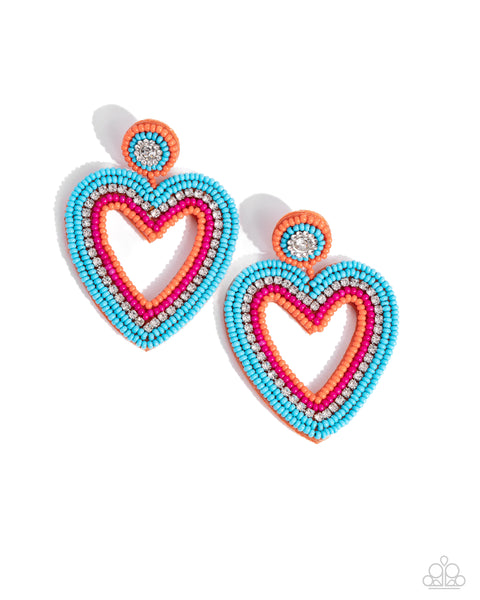 Headfirst Heart - Orange Earrings