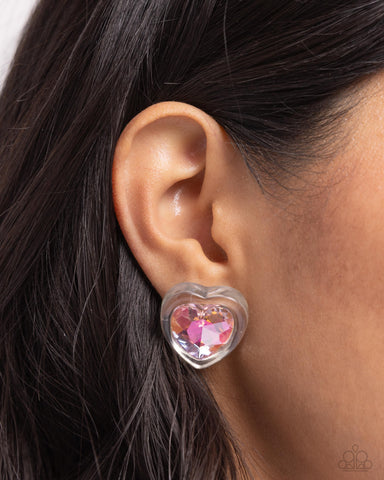 Heart-Pounding Haute - Pink Earrings