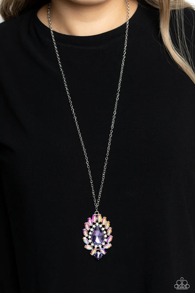 Over The Teardrop Purple Necklace