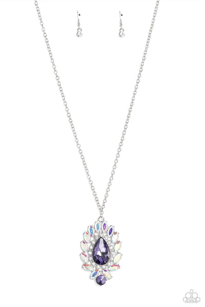 Over The Teardrop Purple Necklace