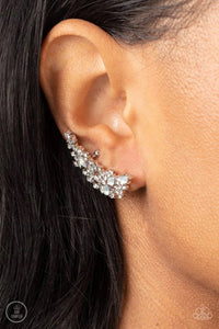 Prismatically Panoramic White Ear Crawler Earring