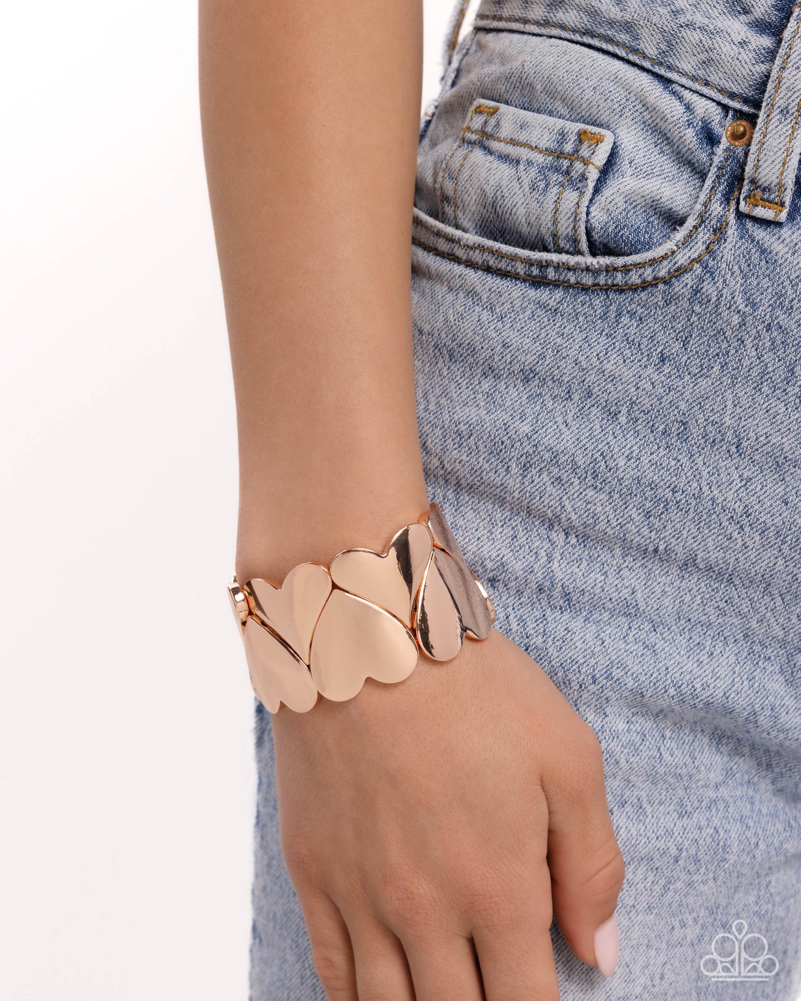 Sweetheart Setting - Rose Gold Bracelet