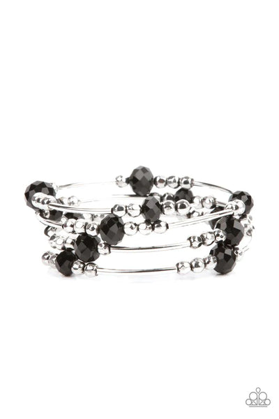 Showy Shimmer Black Bracelet