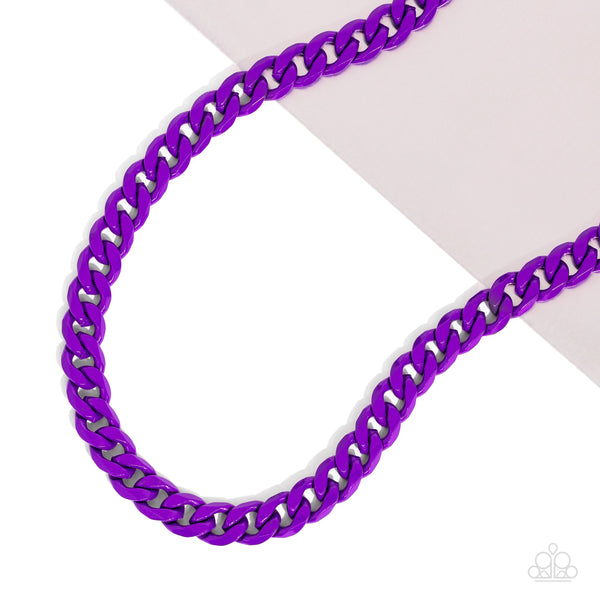 Painted Powerhouse - Purple Necklace