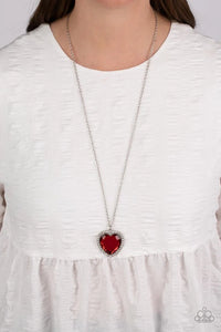 Prismatically Twitterpatted Red Necklace