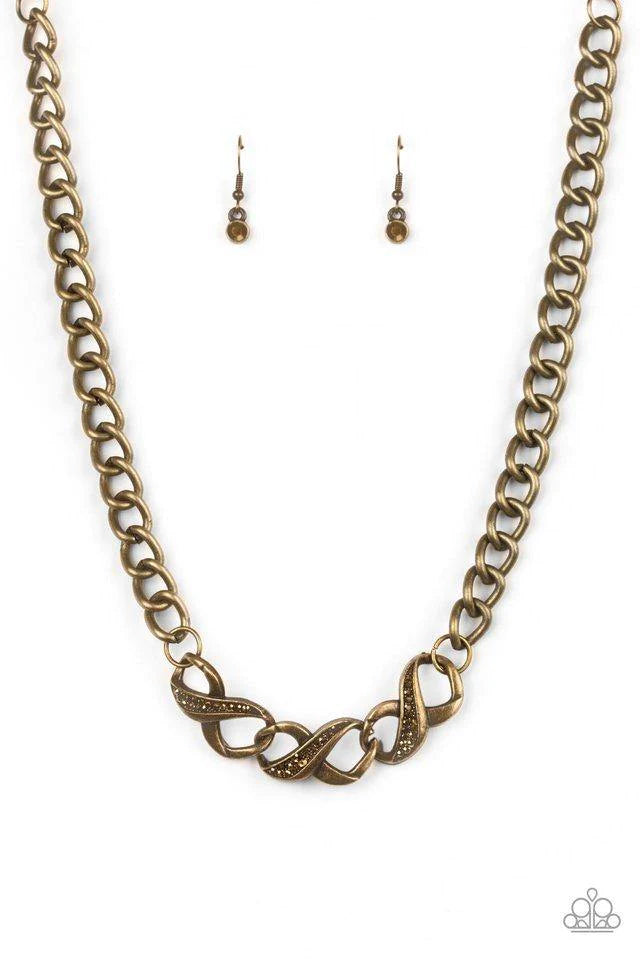 Infinite Impact Brass Necklace