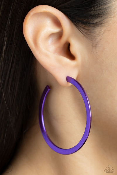 Pop HOOP - Purple Earring