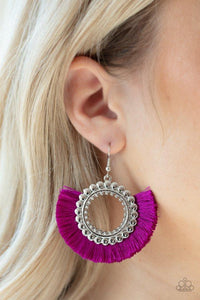 Fringe Fanatic Purple Earrings