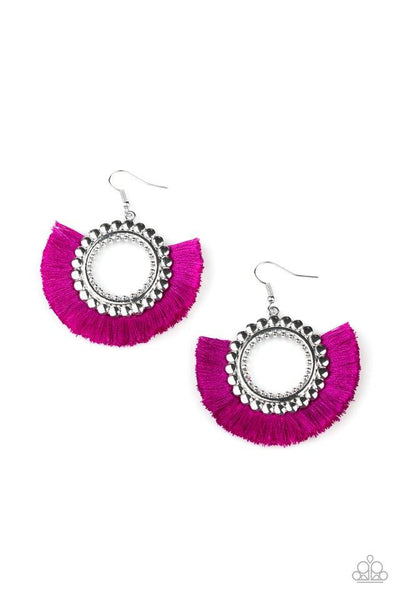 Fringe Fanatic Purple Earrings