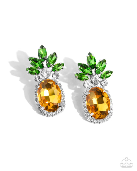 Prismatic Pineapple - Yellow Earrings