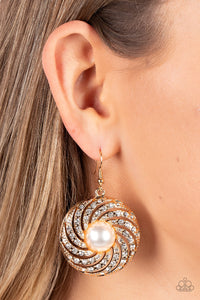 Vintage Vortex - Gold Earrings