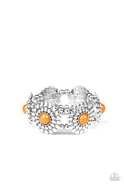 Bountiful Blossoms Orange Bracelet