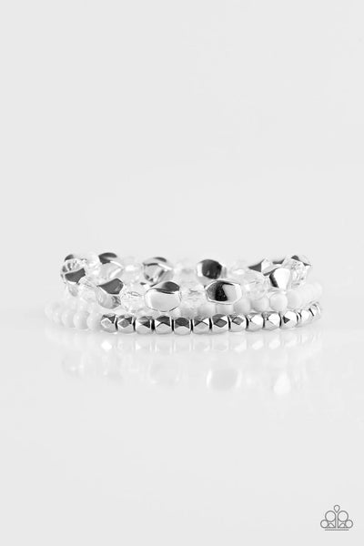 Beaded Bravado White Bracelet