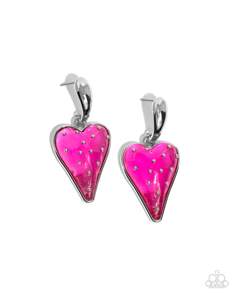 Glossy Goodwill - Pink Earrings