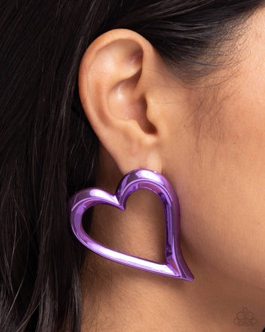 Admirable Acclaim - Purple Earrings