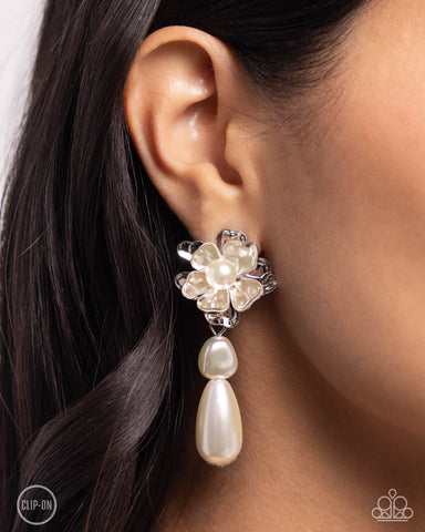 Esteemed Elite - White Earrings