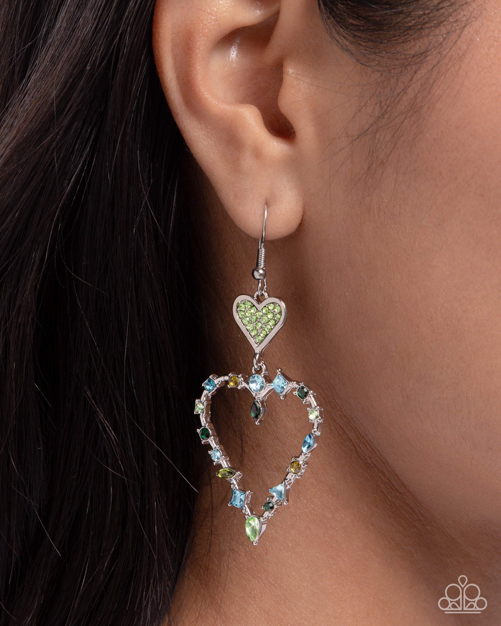 Parallel Passion - Green Earrings