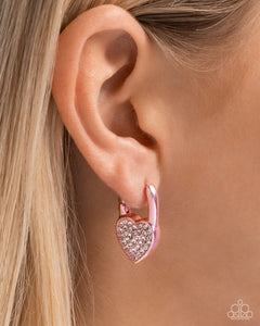 Padlocked Promise - Pink Earrings