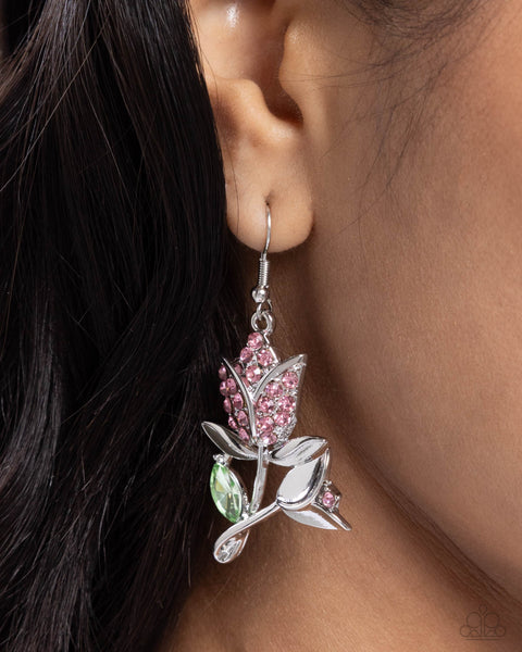 Tulip Tradition - Pink Earrings