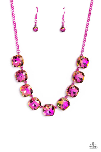 Combustible Command - Pink Necklace