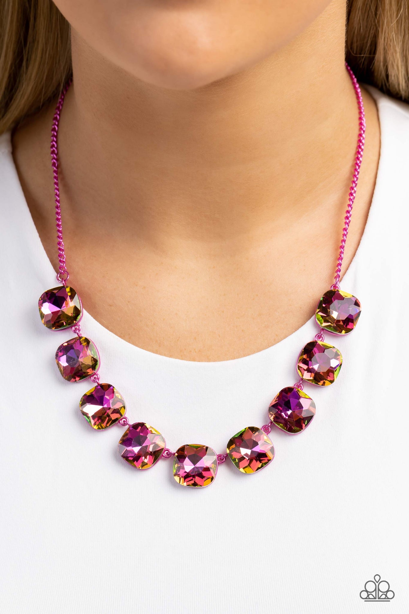 Combustible Command - Pink Necklace