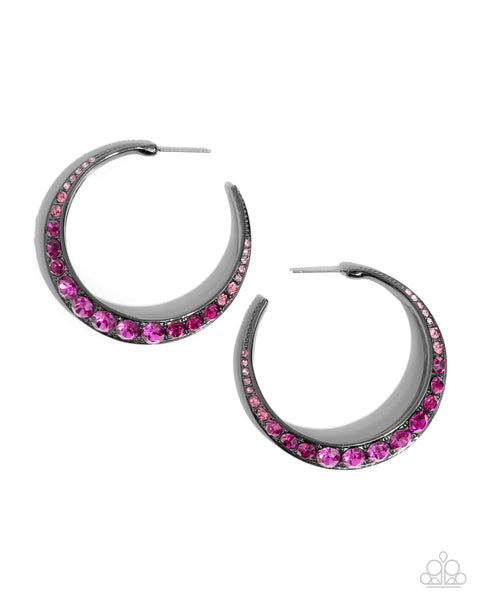 Embedded Edge - Pink Earrings