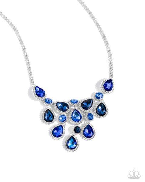 Dripping in Dazzle - Blue Necklace