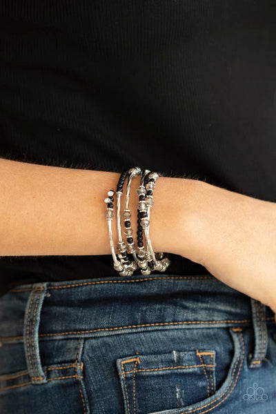 Head Turning Twinkle Black Bracelet