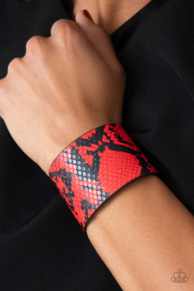 THE REST IS HISS-TOR RED WRAP BRACELET