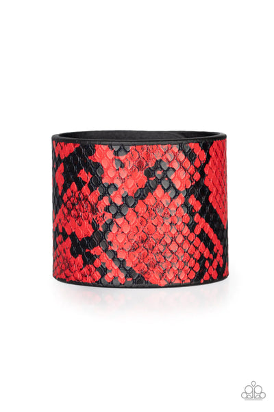 THE REST IS HISS-TOR RED WRAP BRACELET