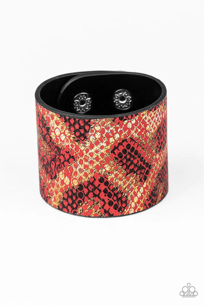 Serpent Shimmer Red Bracelet