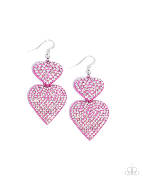 Never Enough Sparkle - Pink Earrings