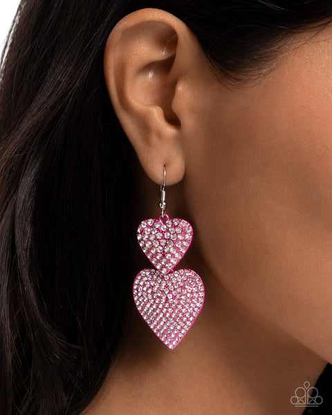 Never Enough Sparkle - Pink Earrings