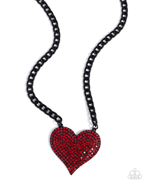 Affectionate Action - Red Necklace