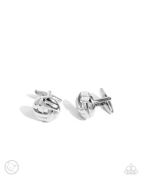 Textured Thief - Silver Cuff Links