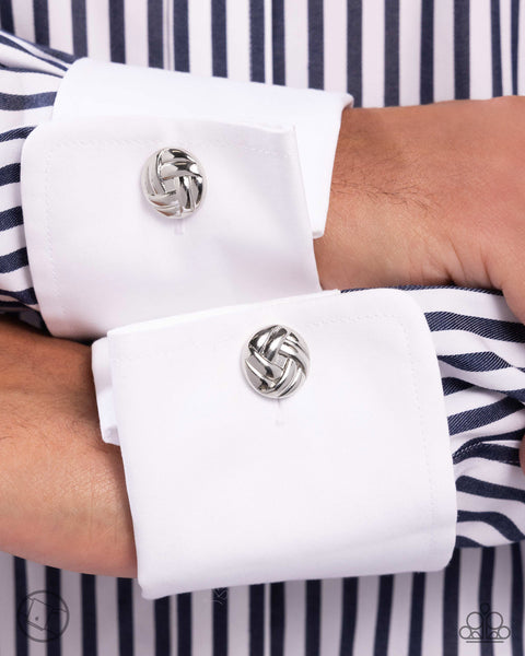 Textured Thief - Silver Cuff Links